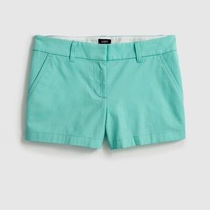 NWT Size 4 Aqua J.Crew Chino Fit 3” Stretch Shorts